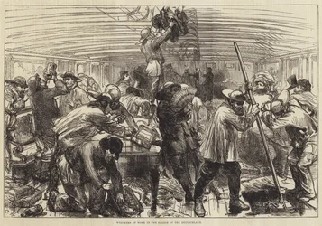 Wrackarbeiter im Salon der Deutschland